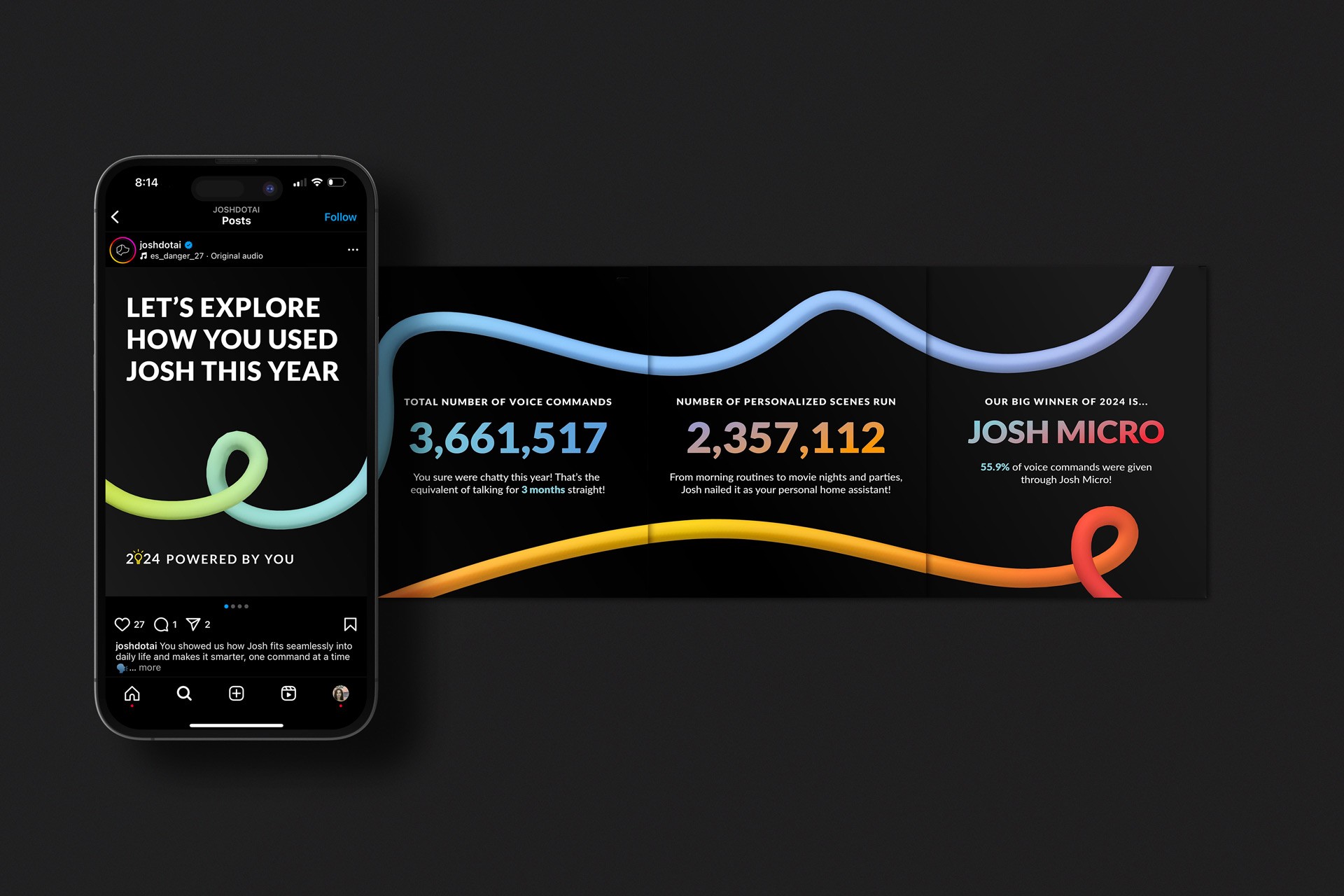Stationery design of letterhead and business cards for the company Anders on top of a blurred photo of a house interior.