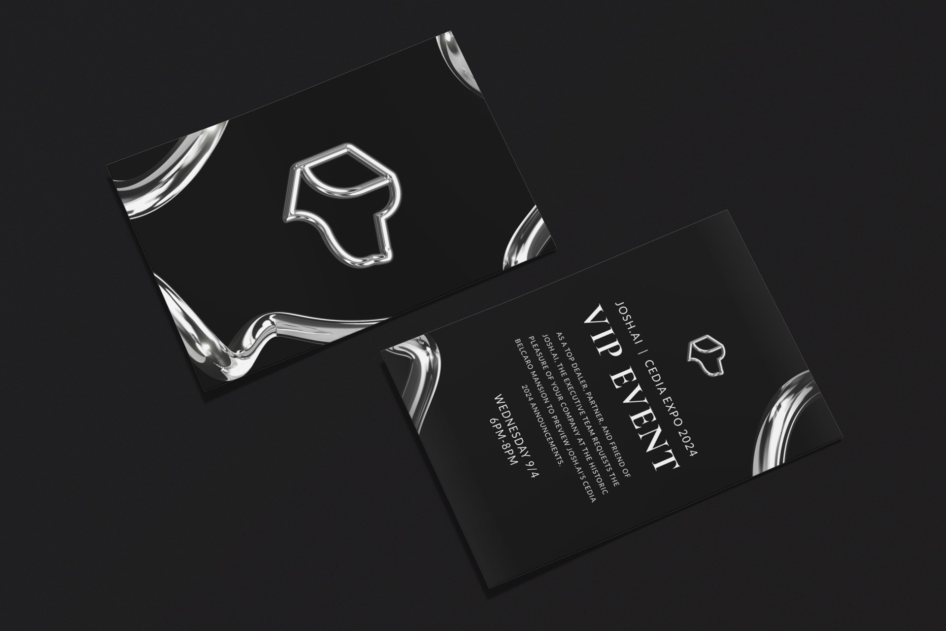 Stationery design of letterhead and business cards for the company Anders on top of a blurred photo of a house interior.