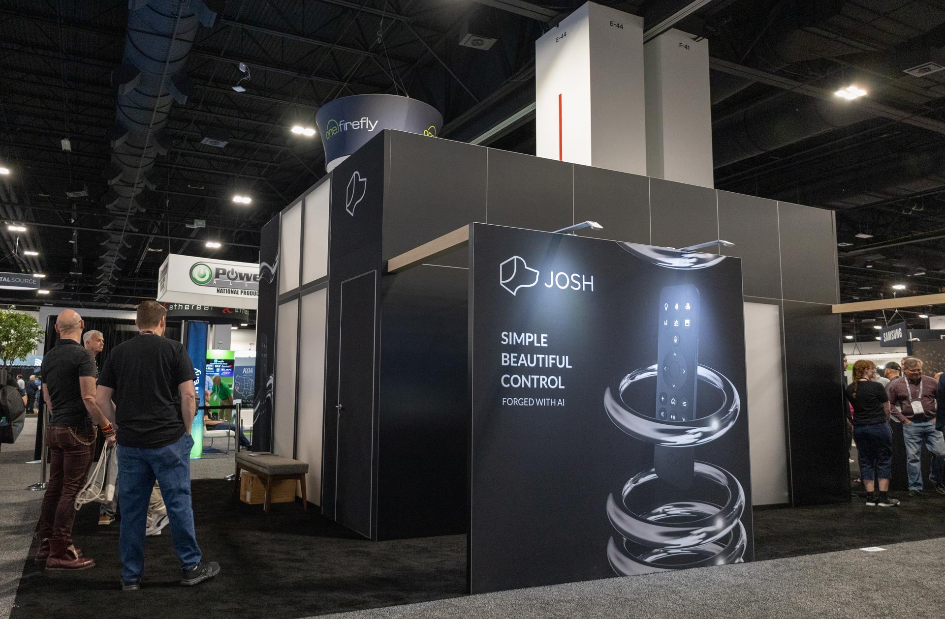 Stationery design of letterhead and business cards for the company Anders on top of a blurred photo of a house interior.