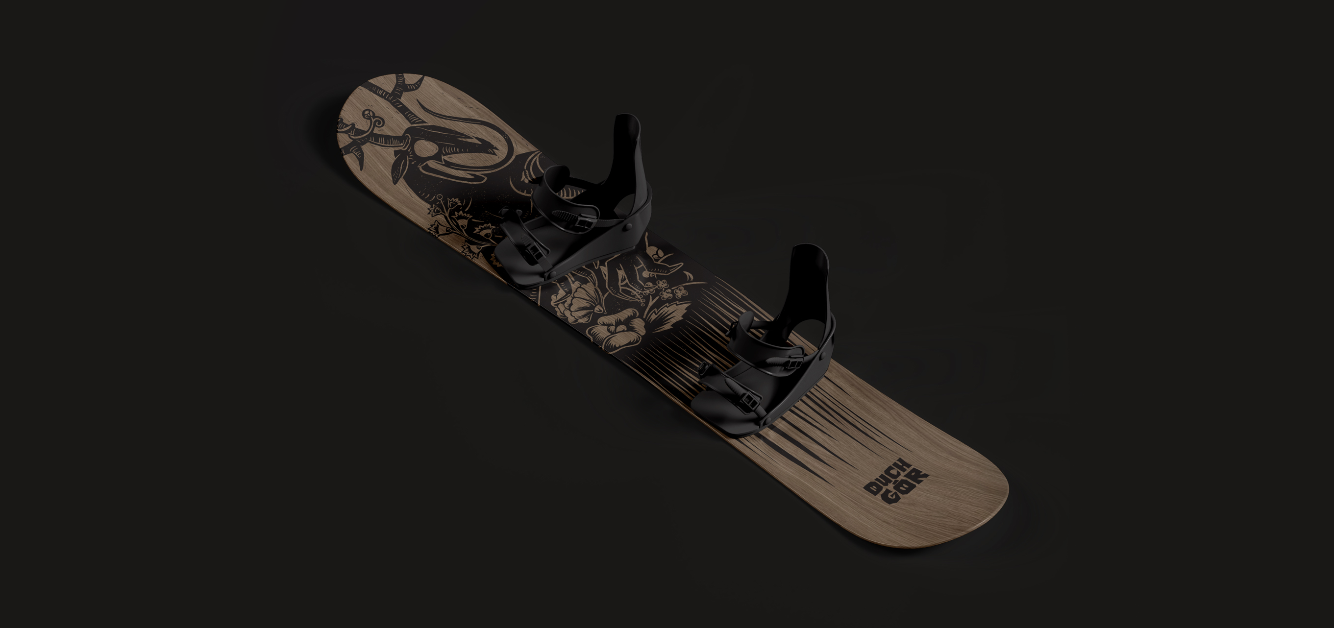 Graphic depicting UI-styled buttons with different categories of interior design items on top of an image of a modern interior living room.